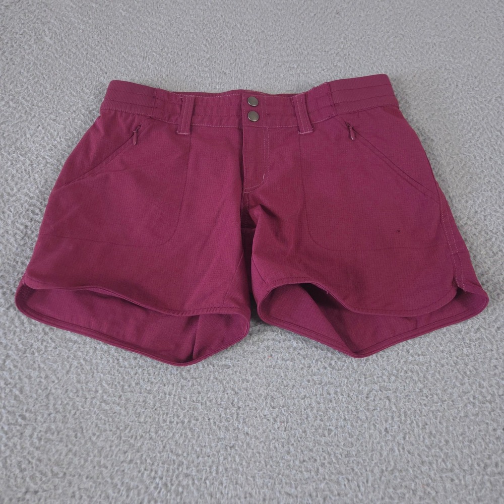 Kuhl Shorts Womens 2 Maroon Strattus Short 5" Ripstop Stretch Pockets Hiking
